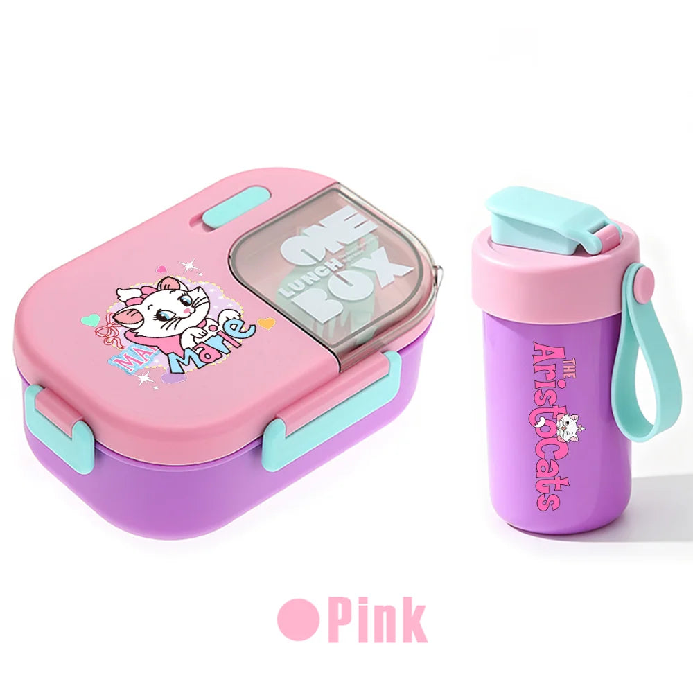 for The AristoCats Seasoning Box Water Cup Set Tableware Water Bottle Lunch Bento Box Vivid Colors Birthday Gifts