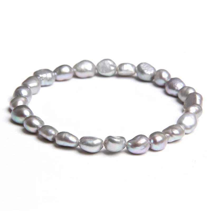 2024 New Natural Freshwater Pearl Stretch Bracelet Elegant Retro Female Pearl Bracelet High Quality Jewelry Gift For Women