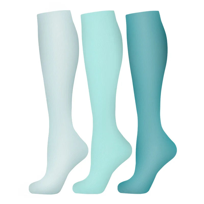 58 Styles 3 Pairs/Pack Compression Socks Knee High 30MmHg  Women Men Sports Socks Edema Diabetes Varicose Veins Running Socks