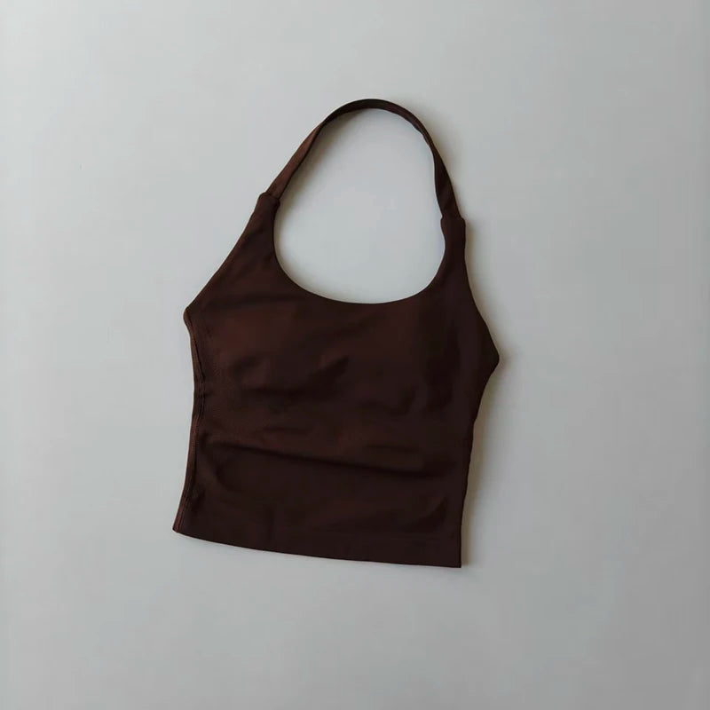 Halter Yoga Vest, Shockproof Running Sports, High-Strength Sports Underwear, Fitness, Pilates Suspender, Beautiful Back, Autumn