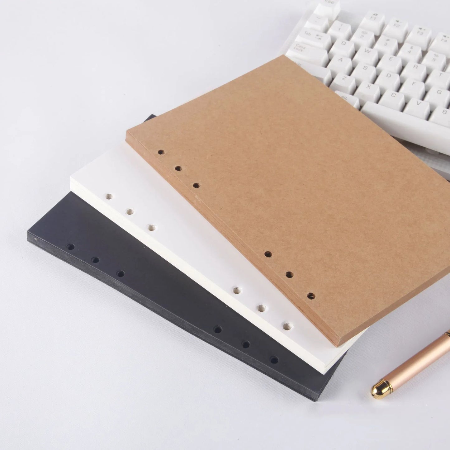 A5 A6 A7 Black White Loose Leaf Notebook Refill Spiral Binder Inner Page Grid Blank Line Diary Agenda PlannerSchool Stationery