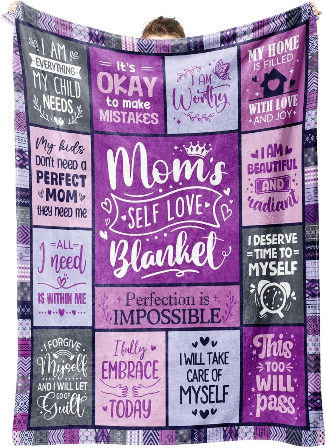 1PC Gift To Mom Thin Blanket for Anniversary Birthday Mothers Day Fathers day for Mom Dad Wife Sister Grandma Abuela Soft Throw