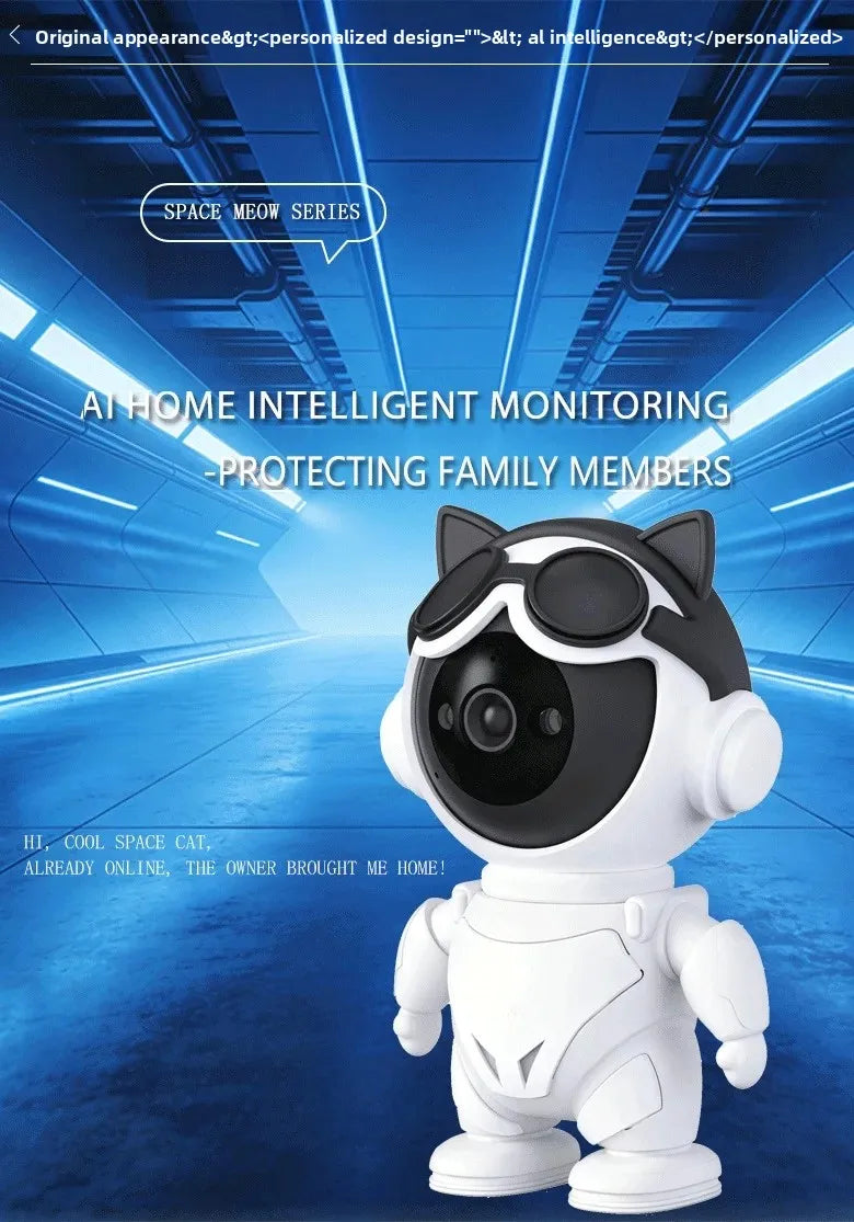 Smart Home Baby Security Monitor WiFi IP Camera Cartoon Bear Halloween Gift CCTV 1080P HD Surveillance Auto Tracking Camera