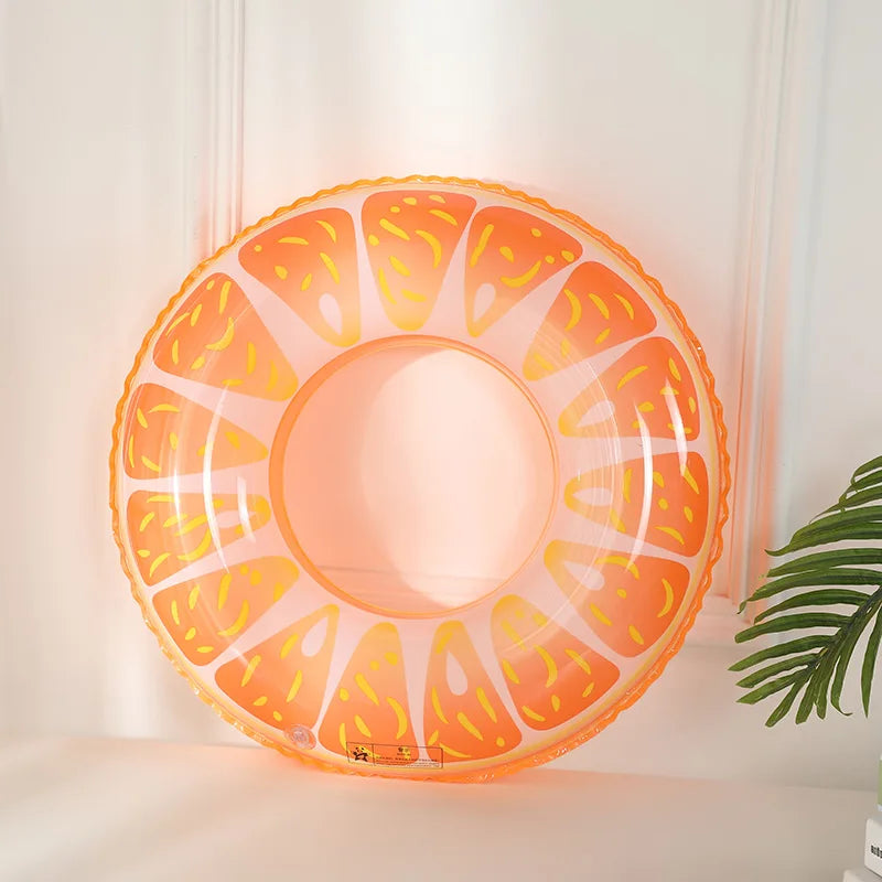 Swimming Ring Fruit Styling Adult Swimming Ring Summer Swimming Essential Supplies Beach Pool Floatation Ring Without Pump