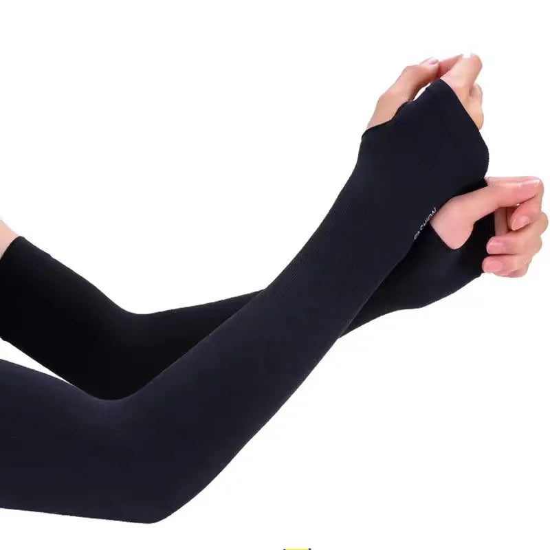 Ice Silk Cooling Arm Sleeves Summer UV Sun Protection Compression UPF 50+ for Women Volleyball Youth Sports