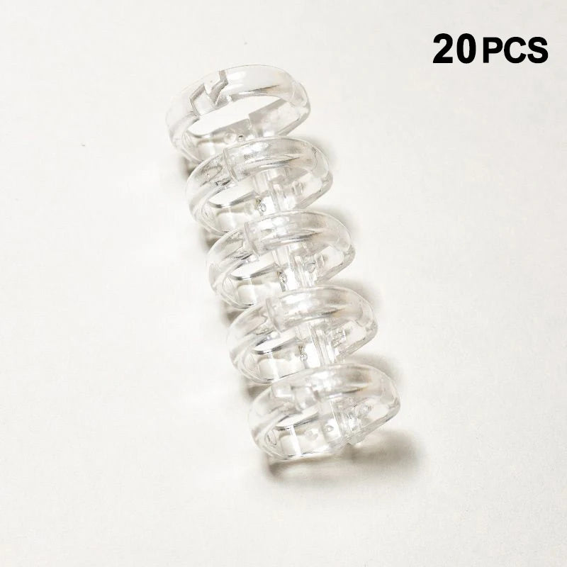 20PCS 5hole Loose-leaf Binder Ring Notebook Spring Spiral Rings Binder Strip Buckle Clip Binding Clip School Supplies Stationery