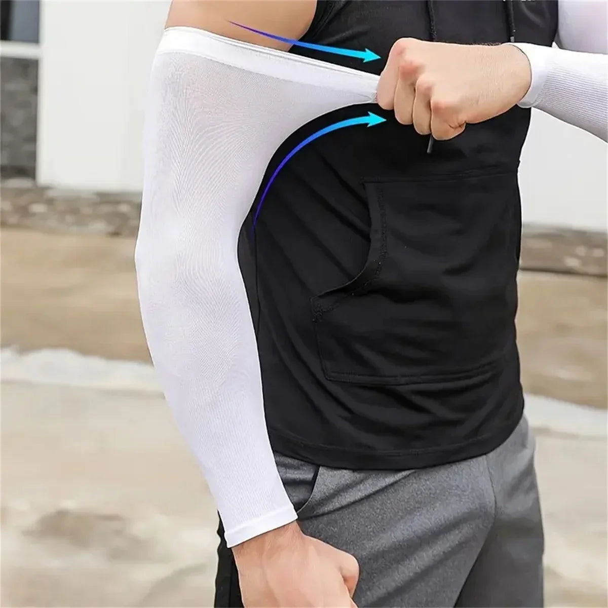 6 Pairs Unisex Cooling Arm Sleeves Compression Breathable Moisture Wicking for Men Women Sports Outdoor UV Protection