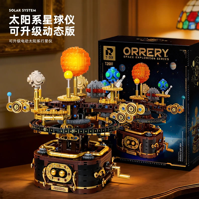 Mechanical Solar System Planetarium Building Block Set - Architectural STEM Educational Toy & Children's Christmas Gift