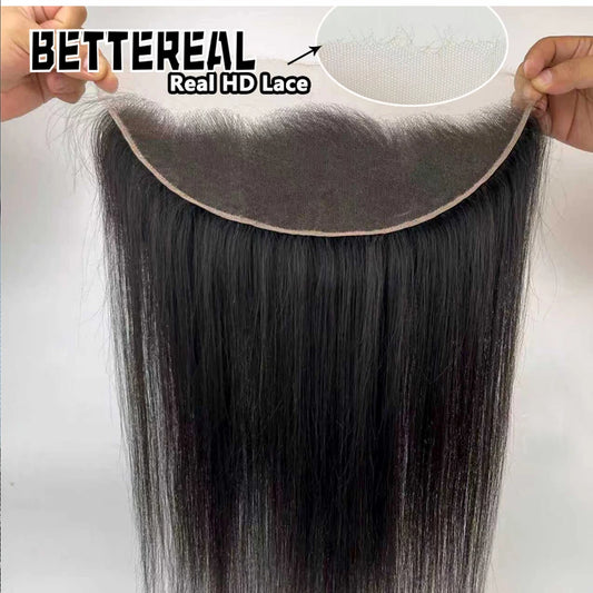 Real HD Frontal/Closure Only Invisible Melt Skin Lace 13x6 13x4 5x5 6x6 2x6 Raw Human Hair Lace Closure Body Wave & Straight