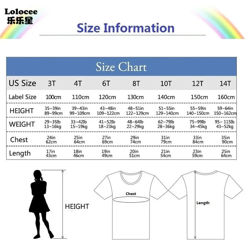 3-14T Kid Clothes Summer Cotton T Shirt Short Sleeve Top Beauty Tulip Flower and Rabbit Print Tee Childrens Candy Color Tshirt