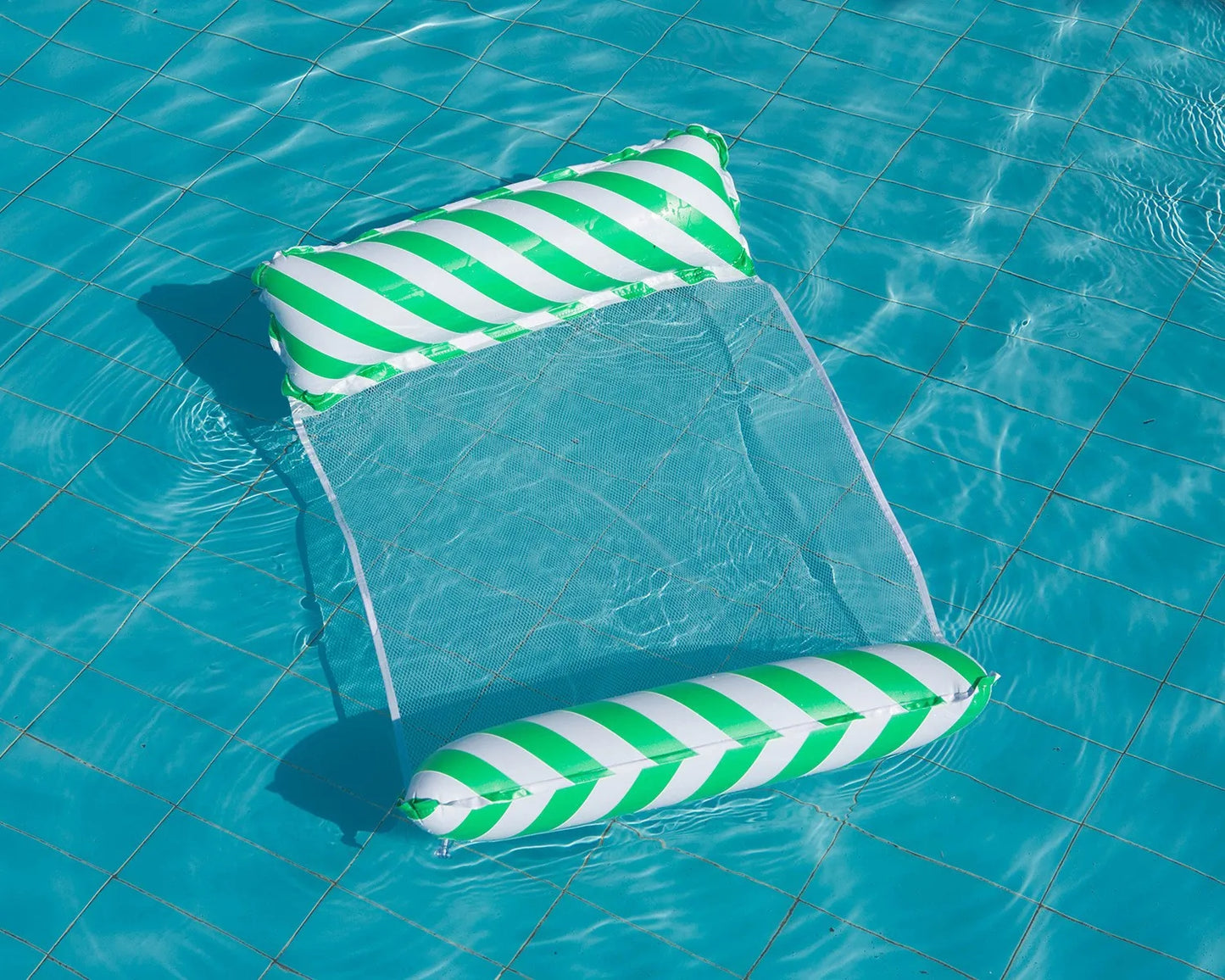 Summer Foldable Water Hammock Swimming Pool Inflatable Air Mattress for Swimming Beach Lounger Floating Sleeping Bed Chair