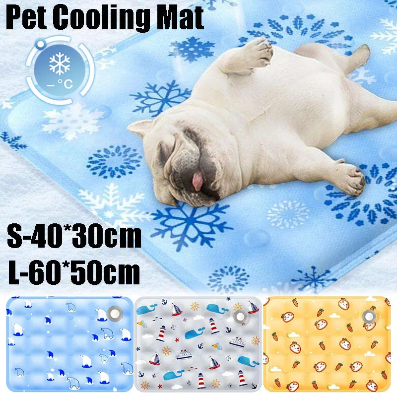 Cat Dog Cooling Mat Summer, Durable Ice Blanket for Sofa, Reusable Cold Bed for Small Large Pets, Anti-Heat