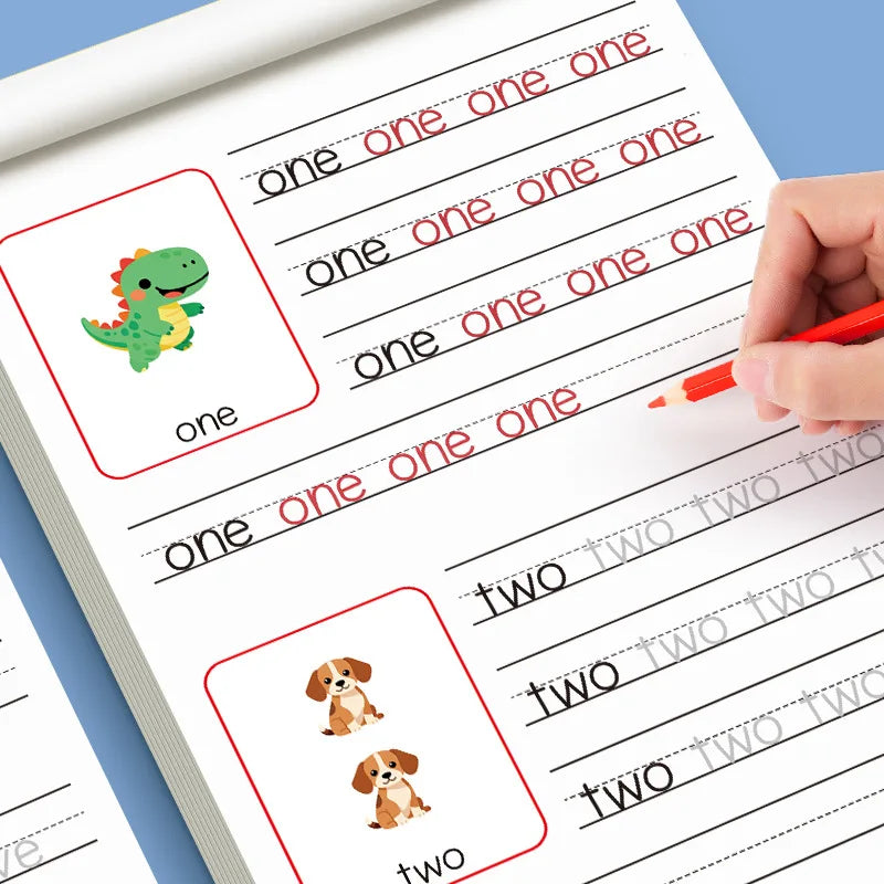 32-Page Children's Handwriting Practice Book, English Alphabet Letters, Tracing and Writing Pen Control Training Book, Children's Early Education Workbook, Learning to Write, Suitable for Home and School Writing Aids