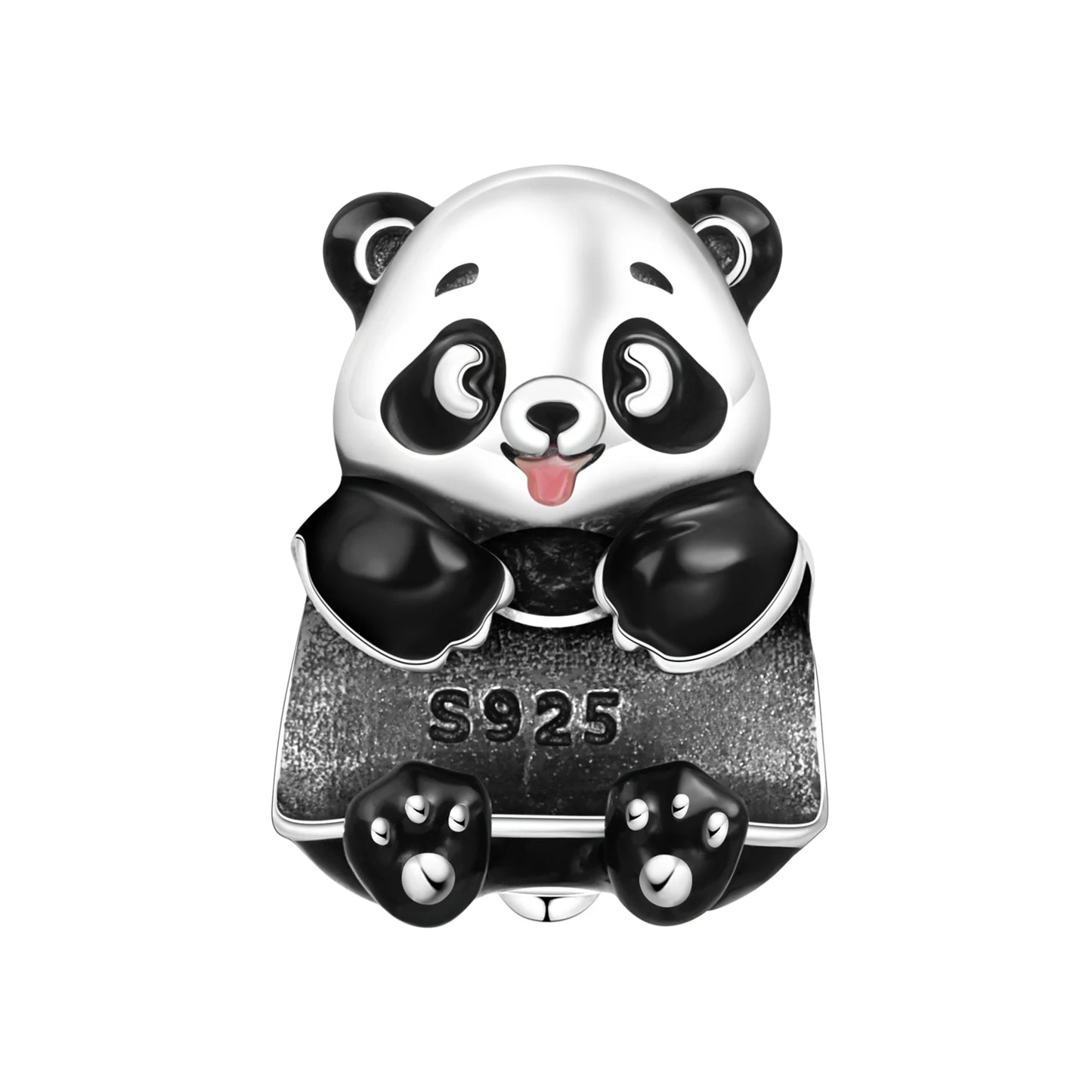 MISEFF Original S925 Sterling Silver Charm Adorable Animal Cute Panda Bead Pendant Charm Fit Bracelet DIY Jewelry Making Gifts