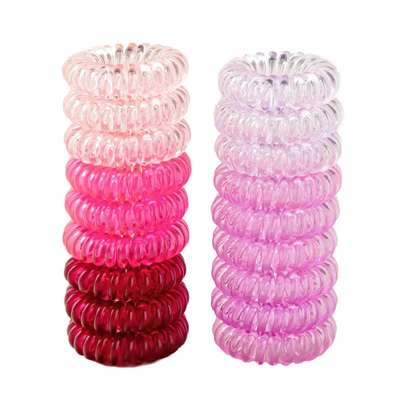 18pcs Telephone Wire Hair Bands Small Korean Large Autumn And Winter Thickened Without Trace Female Children Durable Tie Hair
