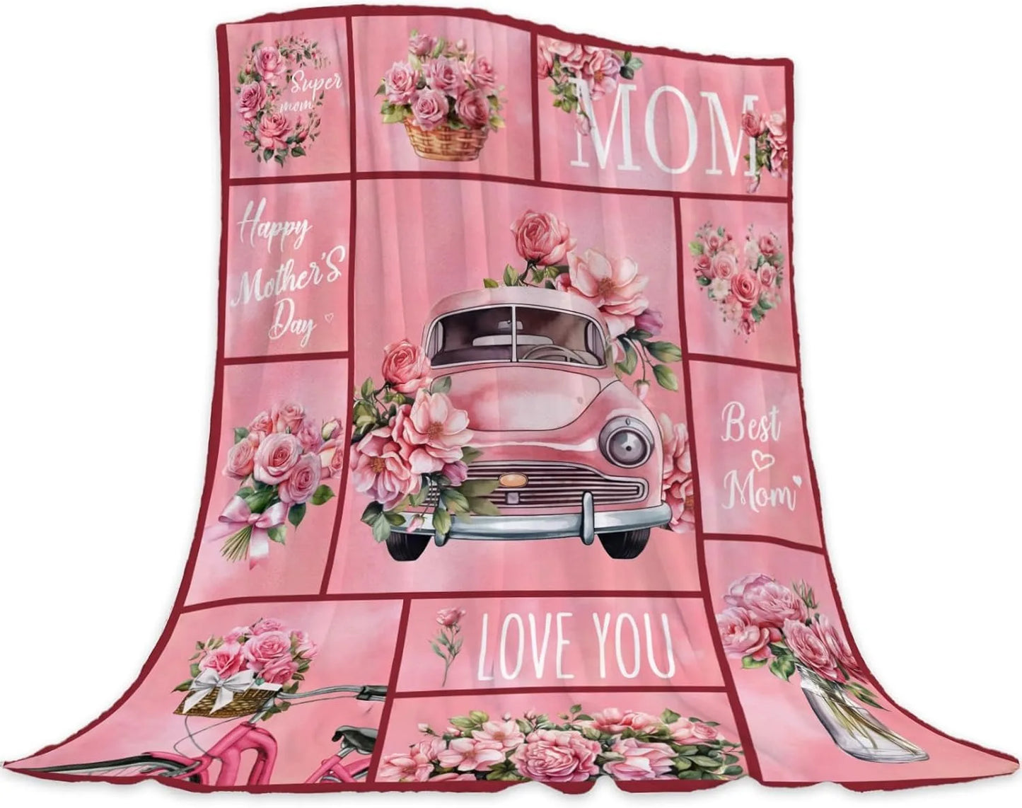 1PC Gift To Mom Thin Blanket for Anniversary Birthday Mothers Day Fathers day for Mom Dad Wife Sister Grandma Abuela Soft Throw