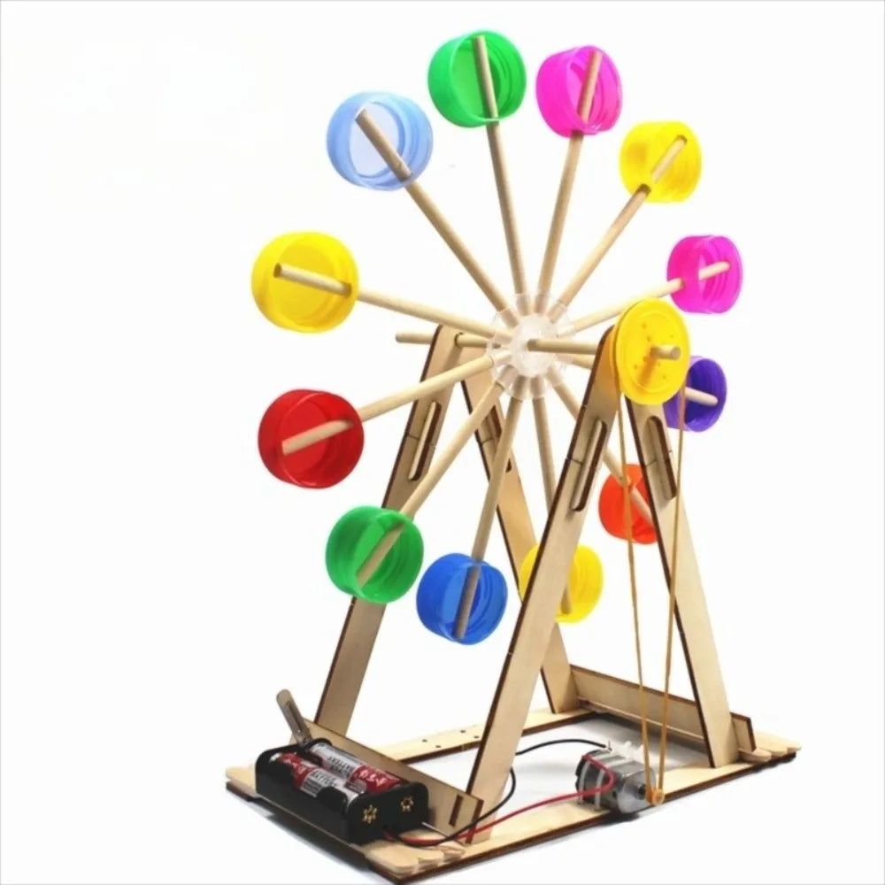 DIY Assembly Wooden Ferris Wheel Kit Handmade Craft Stem Learning Science Experiment Models Manual Assembly Home Schooling