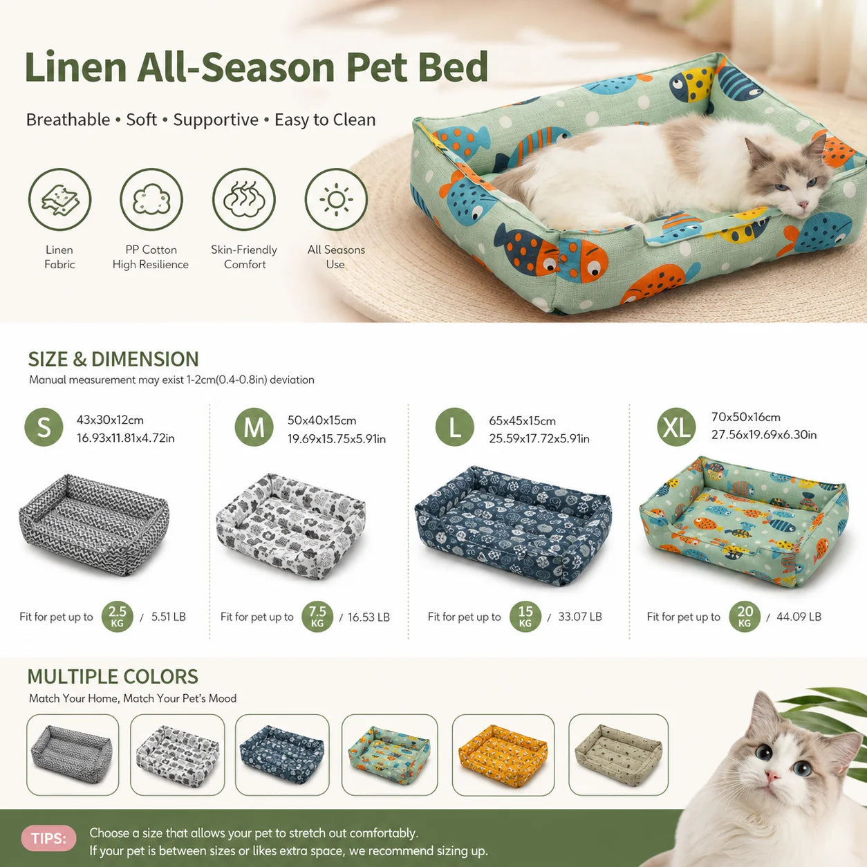Pet Summer Mat Cute Dog Cooling Sofa Breathable Washable Four Seasons For Small Dog Bed Cushion Pet Cat Nest Mat Accessories