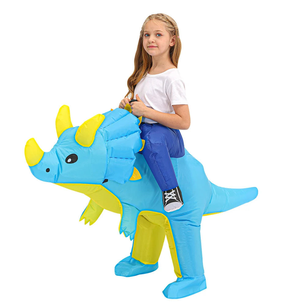 Kids Child Dinosaur Unicorn Inflatable Costume Cute Funny Clothing For Boys Girls Halloween Christmas Performance Party Suits