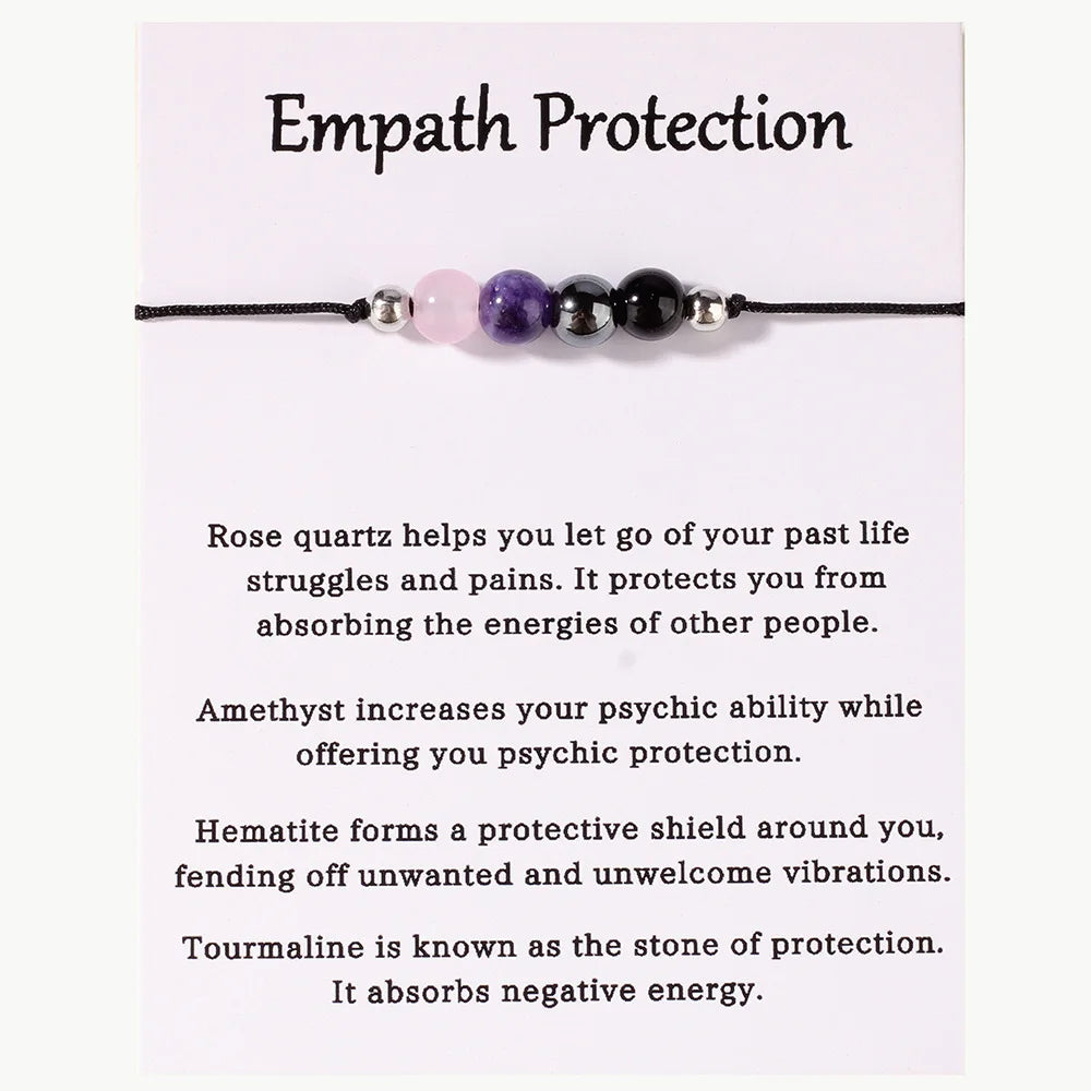Gemstone Bracelet  Amethyst Bracelet Natural Bead String Woven Crystal Amethyst Bracelets