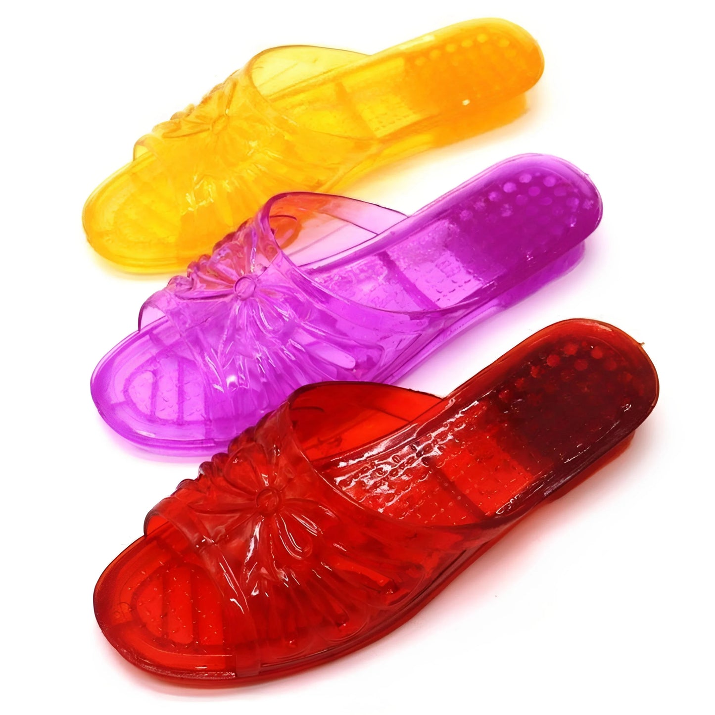 Classic Plastic Mom Slippers Women's Outdoor Fashionable Non-Smelly Old-Style Crystal Jelly Slippers Home Comfortable Sandals