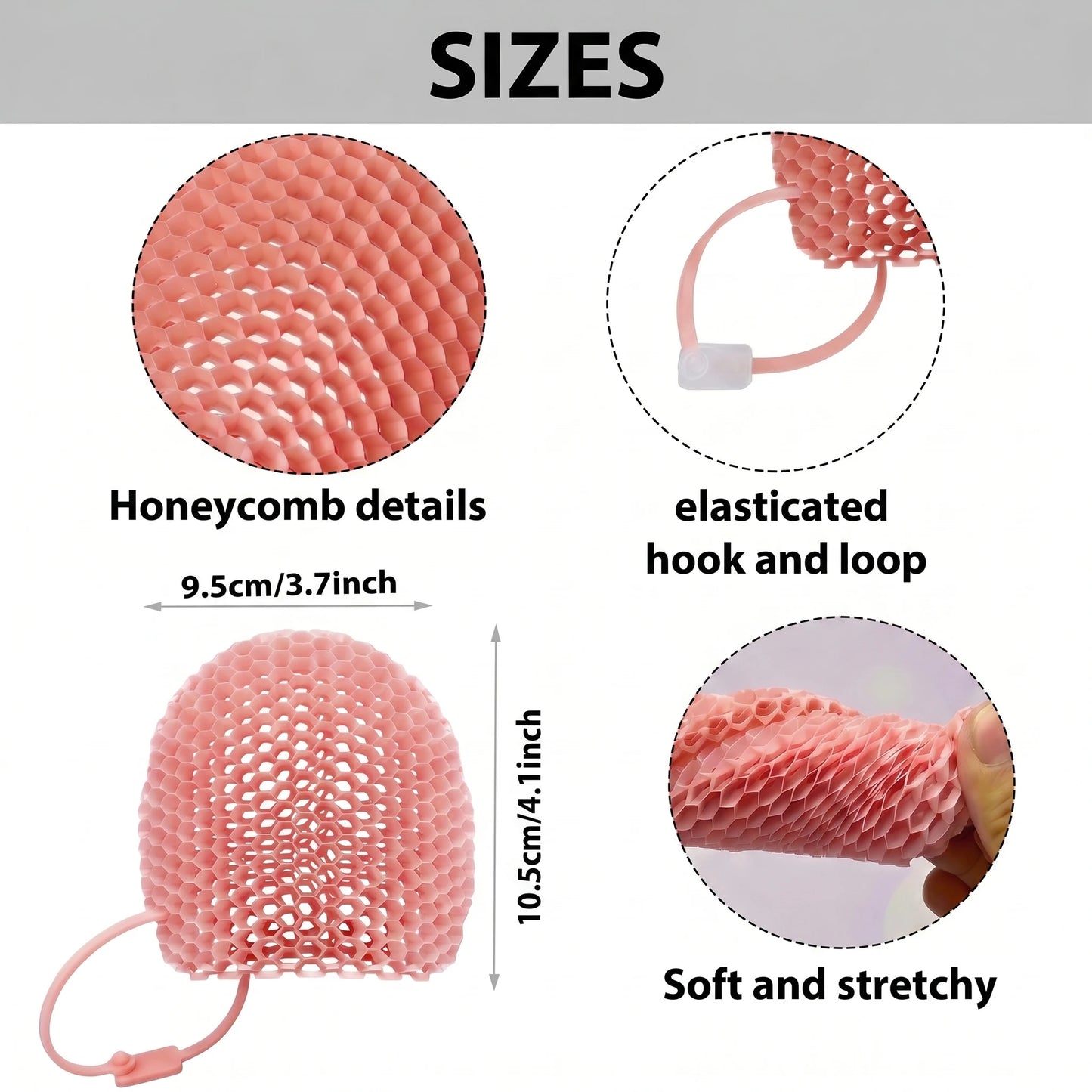 Honeycomb Exfoliating Shower Finger Caps Body Scrub Cleansing Bath Mitt Breathable Odorless Skin Care Tool Multi-Color