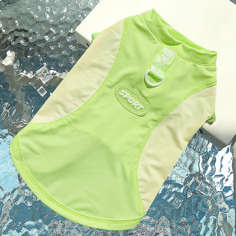Summer Cooling Vest Thin Pet Dog Clothes Breathable Mesh Dog T Shirt Chihuahua Bichon Dog Clothing Cat Vests Puppy Undershirts