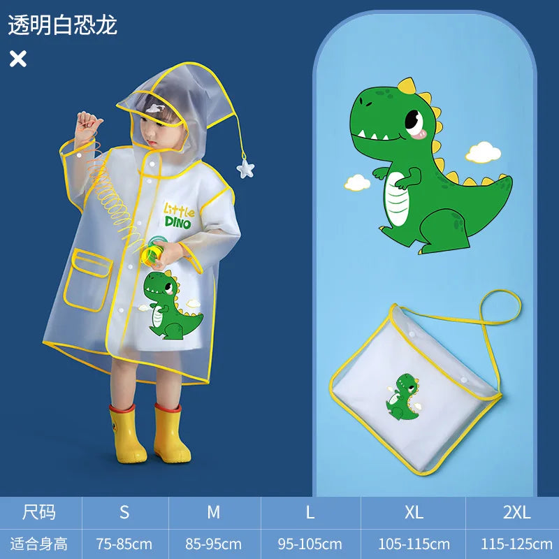 Children Raincoat, Cartoon Waterproof Kids Rain Suit , Girls Boys Bicycle Rainwear ,S-XXL