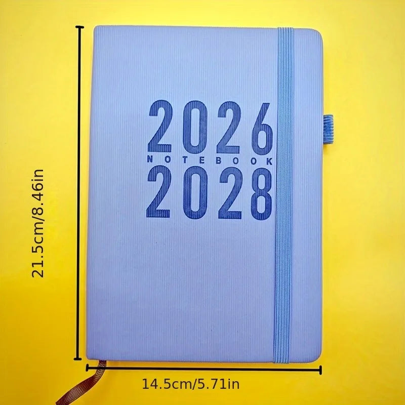 3-Year Monthly Planner Calendar 2026-2028-January To December,Softcover with Elastic Pen Holder, Diary Writing Minimalist Design