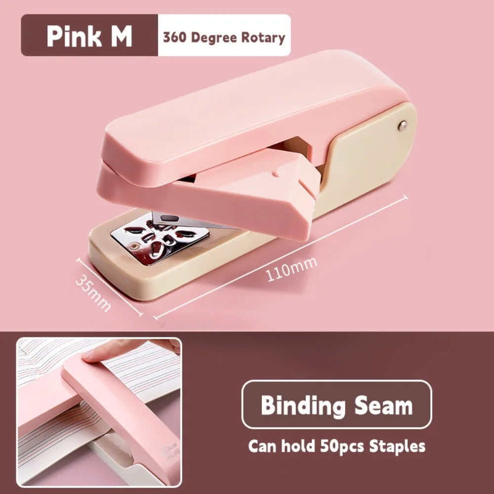 Multifunctional Metal Stapler Use 24/6 26/6 Staples 360 Degree Rotary Heavy Duty Stapler Effortless Long Stapler School Office