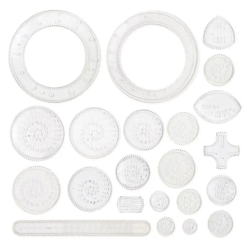 22pcs Spirograph Spiral Art Drawing Kit The Classic Way to Make Countless Amazing Designs For Kids Drawing Rulers Toys Set