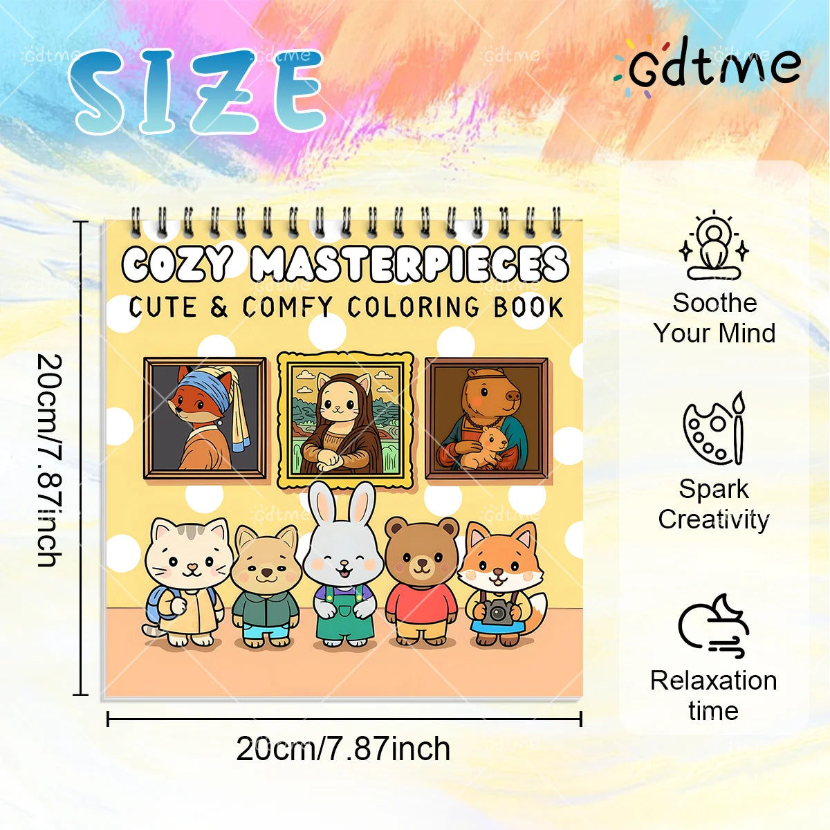 COZY MASTERPIECES Coloring Book for Adult Spiral binding 24page for Relaxation Kid Educational Toys DIY Painting Drawing Book ﻿