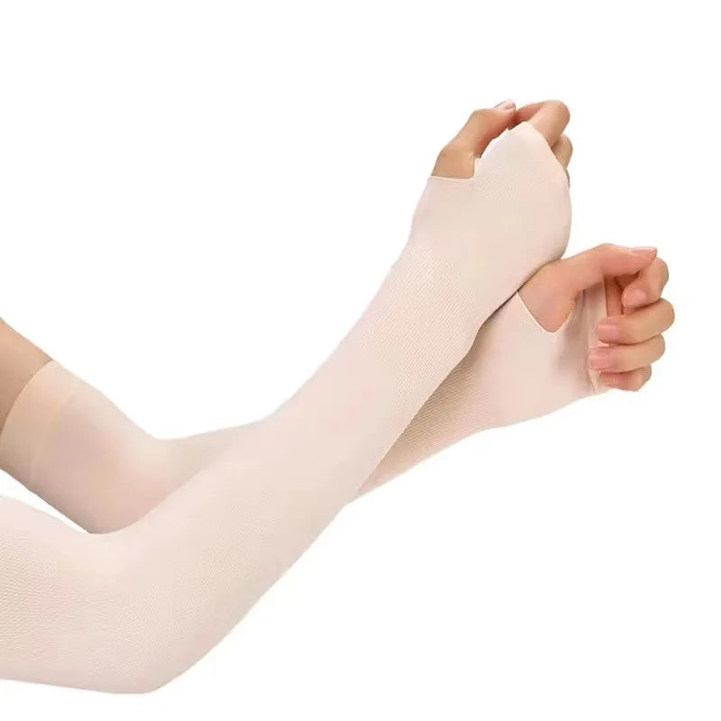 Ice Silk Cooling Arm Sleeves Summer UV Sun Protection Compression UPF 50+ for Women Volleyball Youth Sports