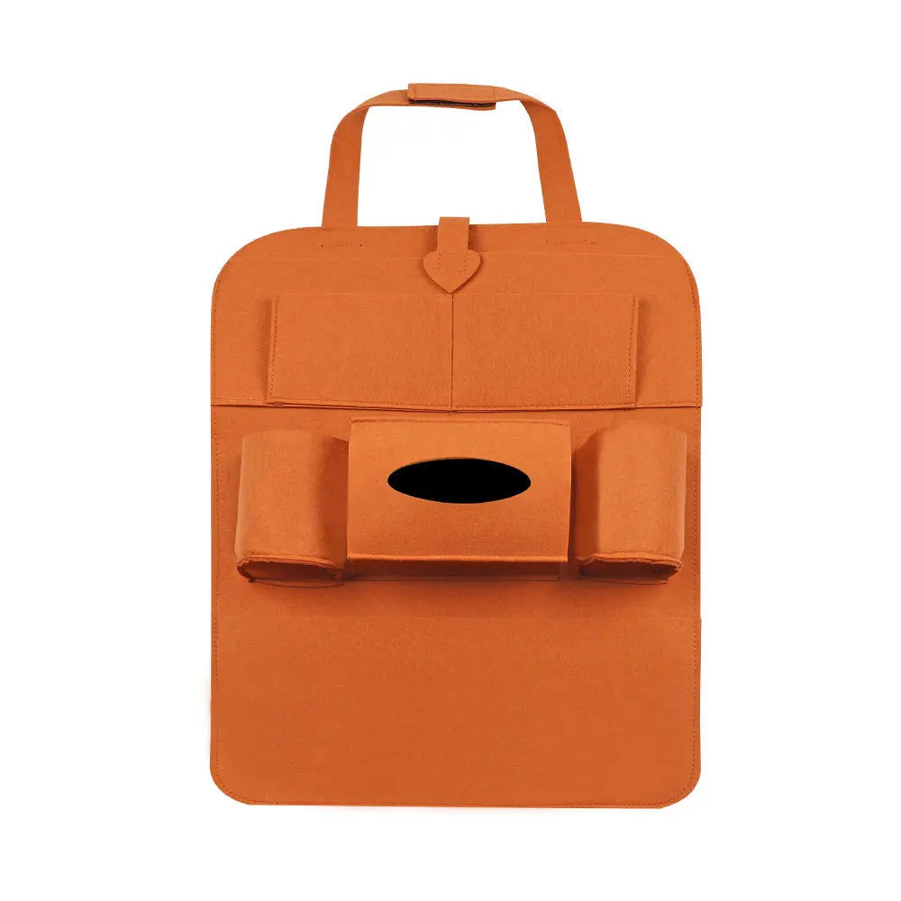 1pcs Car Seat Back Handing Storage Bag Multi-function Felt Bag,Interior Storage And Organization Supplies