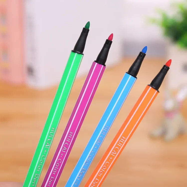 Children Painting 6/12 Non-toxic Water Color Pencil Washable Watercolor Pen Mark Painting for Kids Drawing Art Supplies