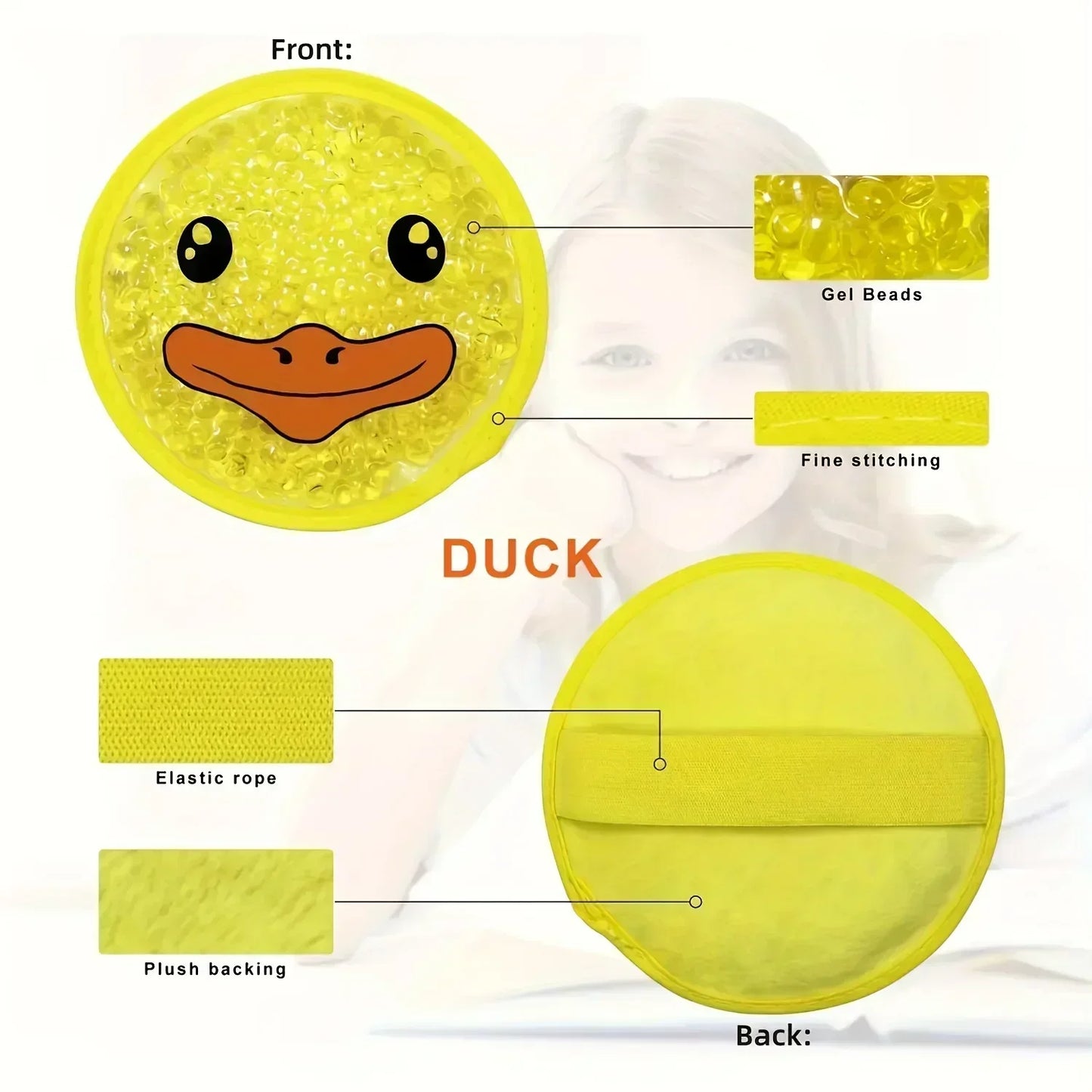Kids Ice Packs for Boo Boos,Small Gel Ice Packs for Injuries Reusable for Kids Baby Toddlers with Animal Theme, Mini Hot Cold