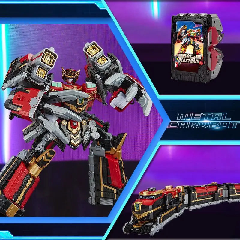 Transforming Cardbot S BLASTRAIN Diesel Train Action Figure - Transformation Robot Airplane & Racing Car Model Toy Gift