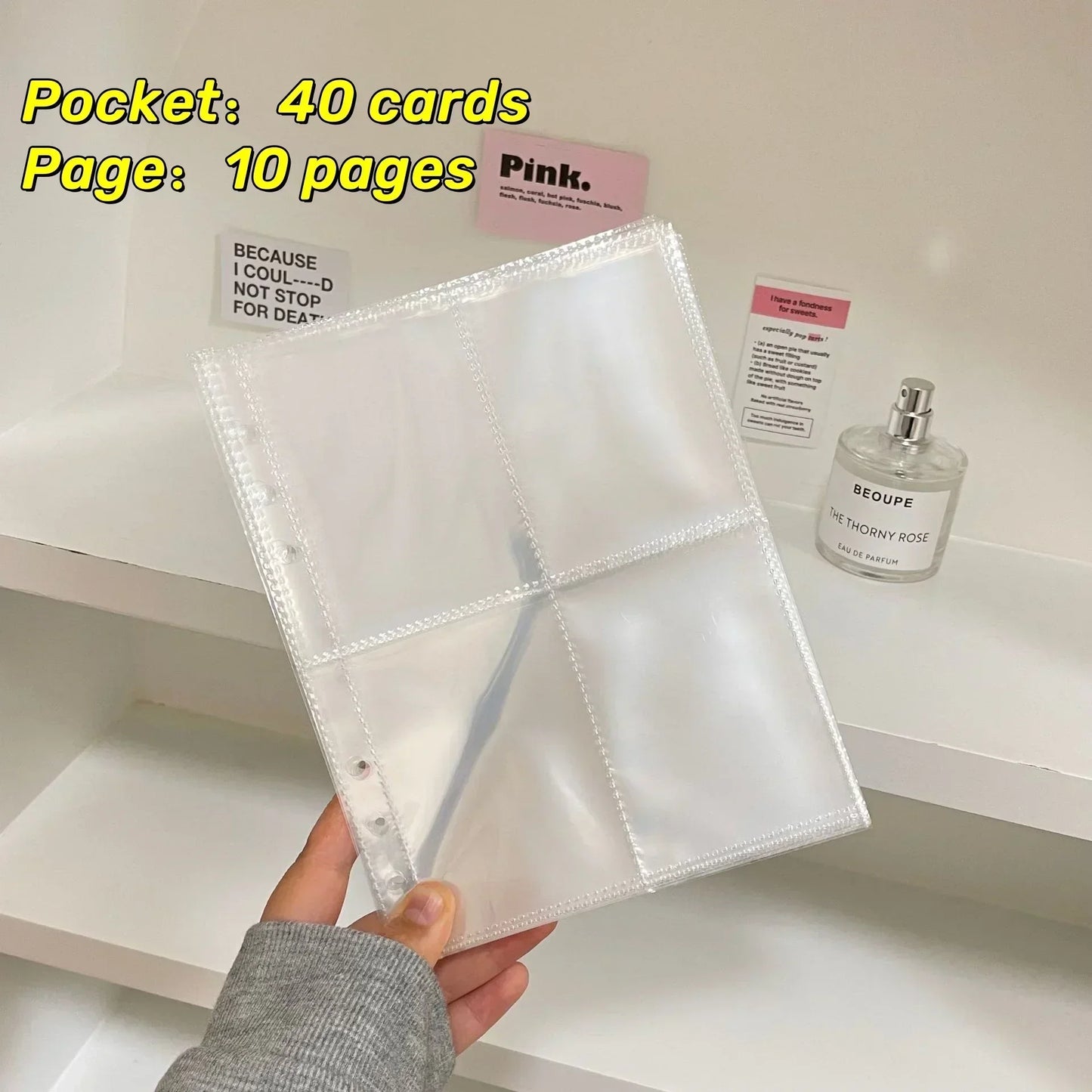 10PCS 1/2/4 Grids Photo Album A5 Inner Page Photocard Binder Photo Sleeve 6 Ring Refill Inner Page Photocard Kpop 포토카드 바인더