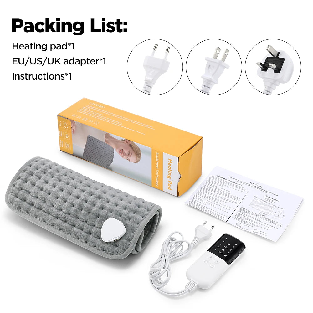 30x60cm Electric Blanket 9/10 Levels Hot Compress Pad for Legs Back Hands Warmer Adjustment Temperature Fast Heating Thermal Mat
