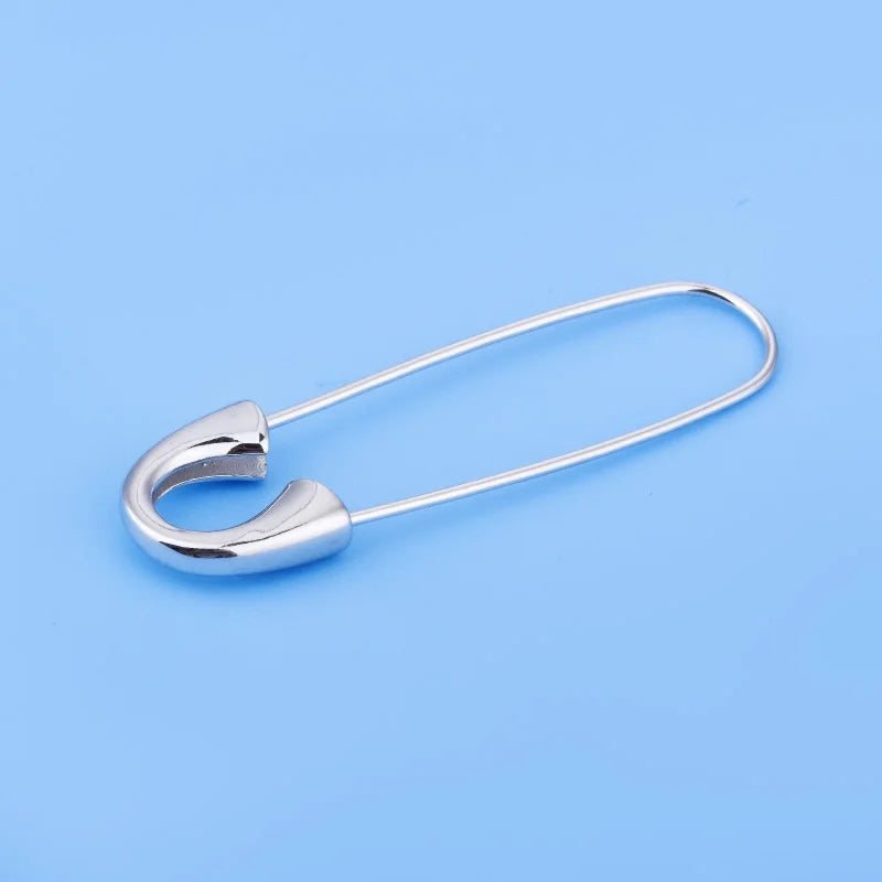 S925 Sterling silver Gold plated pin connection buckle brooch Handmade DIY jewelry accessories for men and women