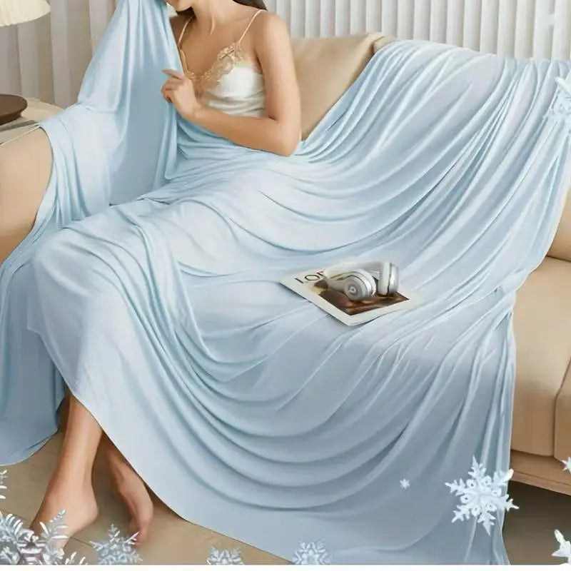Summer Bed Blanket Ice Silk Cooling Blanket Air Conditioning Quilt Skin-friendly Light And Thin Breathable Quilt For Home Office