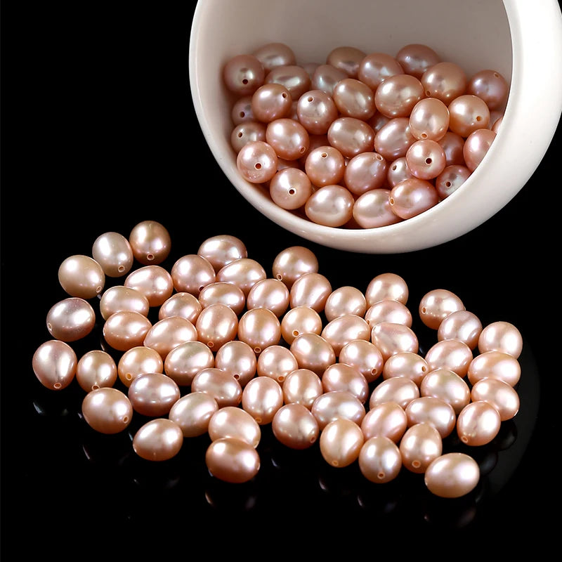 JD Premium Natural Freshwater Rice Pearl Single Loose Bead High Luster Polished Pearl for DIY Jewelry Making