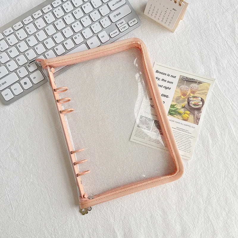 A5 A6 Zipper Binder Photo Card Collection Book Postcard Organizer Diary Notebook School Stationery
