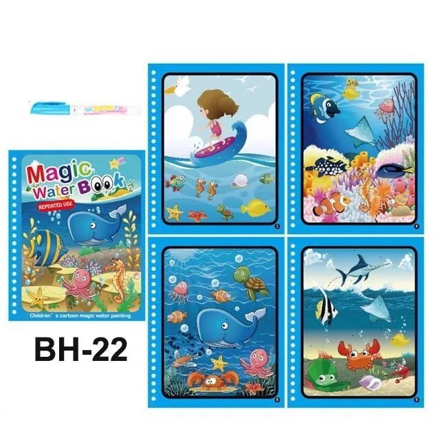 Children Painting Drawing Toys Reusable Coloring Book Magic Water Drawing Book Sensory Early Education Toys for Kids