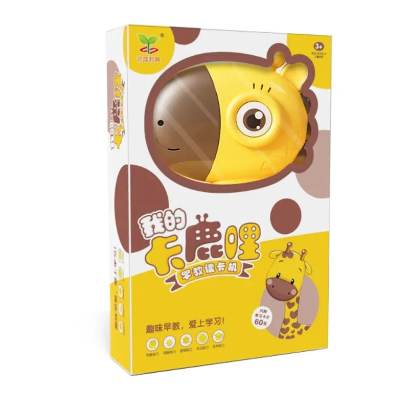 Giraffe Flash Card Reader Sight Words Language Games Learning English Russian Machine Kids Early Education Toy for Toddlers Gift