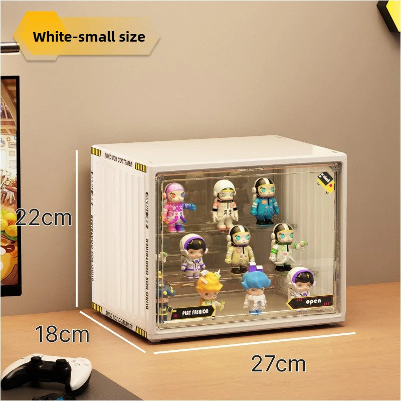 Large Containerized Designs Acrylic Organizer for Collectible Figures and Blind Box Toys Action Figures Desktop Organizers Box
