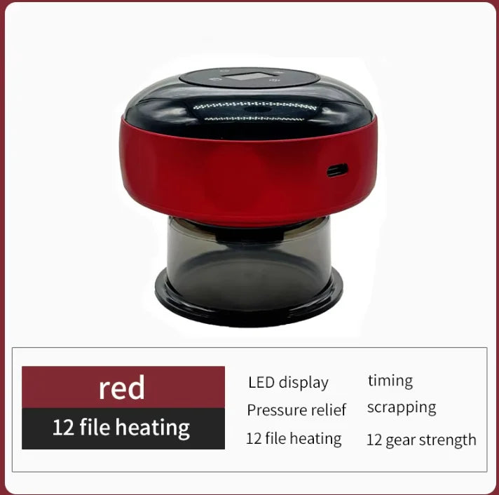 Electric Vacuum Cupping, Scraping, Skin Massage Device, Body Heating, Scraping, Suction Cup Treatment Set, Health and Portabilit
