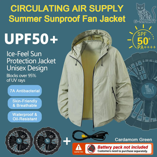 Couple Summer Cooling Fan Vest, Breathable Heat-Resistant Air Conditioned Sleeveless Workwear for Outdoor Use(Not Power)
