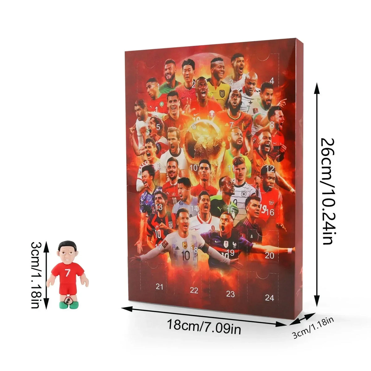 Soccer 24 Days Christmas Countdown Calendar Christmas Advent Calendar Xmas Countdown Calendar Gift Adults Kids Boy Toys 1-3PCS