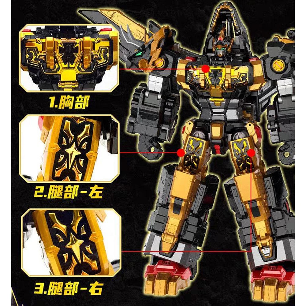 Mini Force Cloak Dinoid Warrior REX KAISER BLACK EDITION Deformation Robot Dinosaur Giganoto Dino Toys Transform Action Figure